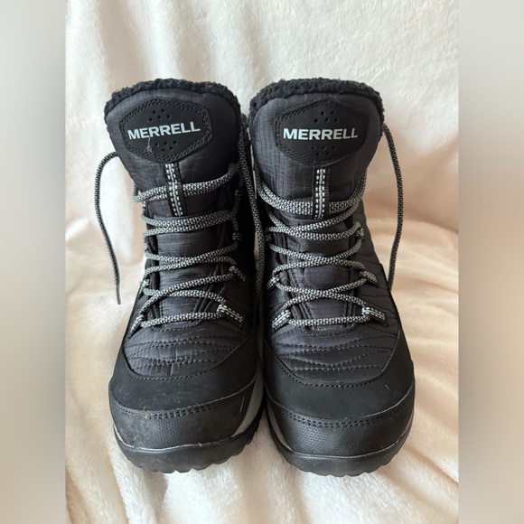 Merrell Shoes - Merrell Black Hiking Rain & Snow Boots with Rugged Soles
